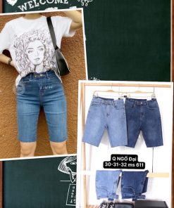 quần short jeans nữ cạp cao