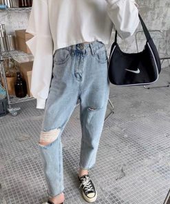 Quần baggy jeans rách nữ đẹp giá sỉ