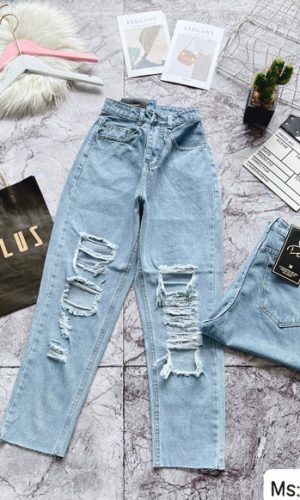 quần baggy jeans rách nữ giá rẻ