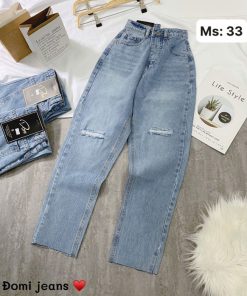 quần baggy jeans rách nữ giá rẻ