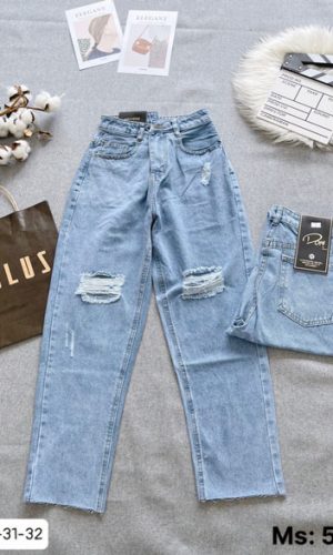 quần jeans nữ ống suông dạng kiểu gia rẻ